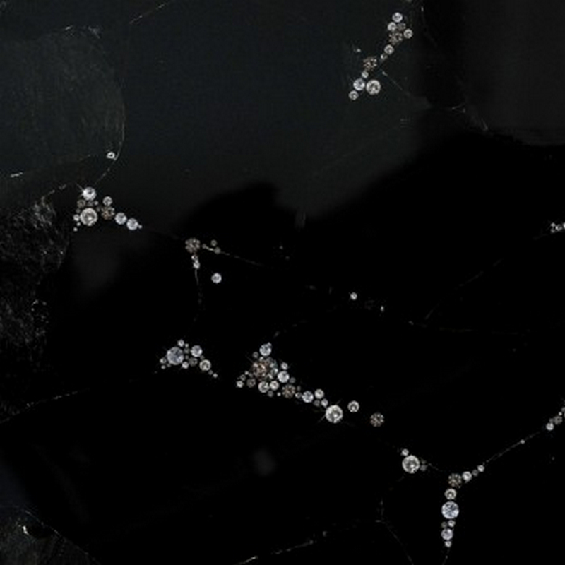 OBSIDIAN BLACK-GRAY WITH SVAROWSKY SPIDER WEB LAYOUT